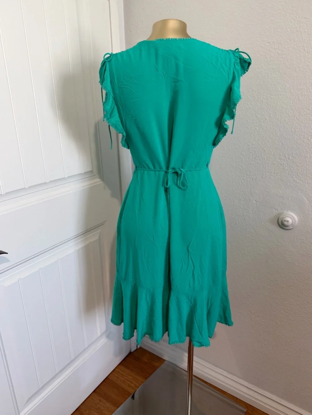 Lulus Adeleine green wrap midi dress S - Picture 5 of 8
